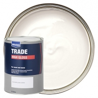 Wickes  Wickes Trade High Gloss Paint - Pure Brilliant White 5L
