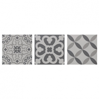 Wickes  Wickes Winchester Patchwork Grey Ceramic Tile 200 x 200mm Sa