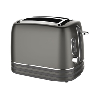 Wilko  Wilko Charcoal Grey Retro 2 Slice Toaster