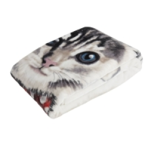 Wilko  Wilko Cat Print Throw 150 x 200cm