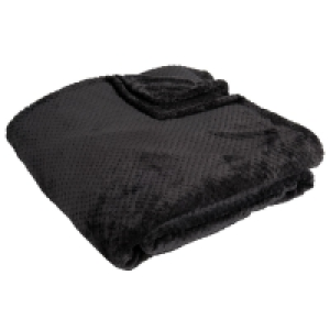 Wilko  Wilko Black Waffle Throw 200 x 240cm