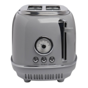 Wilko  Wilko Grey Retro 2 Slice Toaster