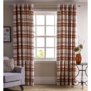 Wilko  Wilko Red Printed Check Curtains 167 W x 183cm D