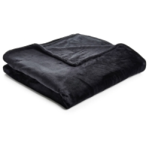 Wilko  Wilko Black Supersoft Throw 200 x 200cm