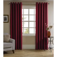 Wilko  Wilko Red Waffle Weave Lined Eyelet Curtains 167 W x 183cm D