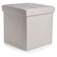 Wilko  Wilko 40 x 40cm Cream Faux Linen Storage Cube