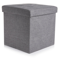 Wilko  Wilko 40 x 40cm Grey Faux Linen Storage Cube