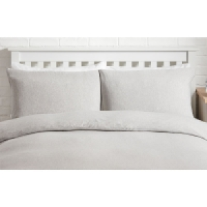 Wilko  Wilko Jersey Duvet Set Grey Double