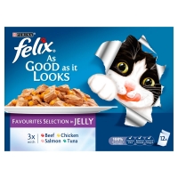 Wilko  Felix As Good As It Looks Favourites in Jelly Cat Food 12 x 