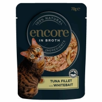 Wilko  Encore Tuna Fillet With Whitebait Cat Food 70g