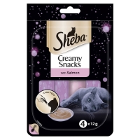 Wilko  Sheba Creamy Snacks Salmon Cat Treats 4 x 12g