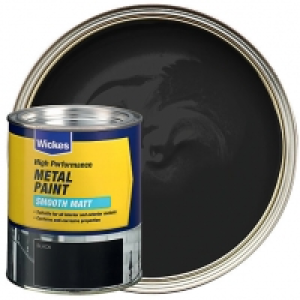 Wickes Metal Paint Smooth Finish Matt Black 750ml £15.00