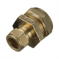 Wickes  Wickes Brass Compression Reducer Coupling - 22 x 15mm