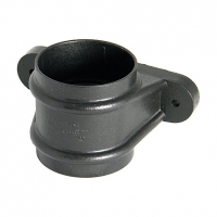 Wickes  FloPlast RS2CI Cast Iron Style Round Down Pipe Socket - Blac