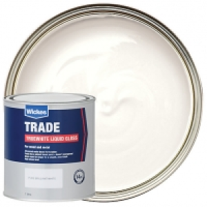 Wickes Trade Quick Dry Gloss Pure Brilliant White 1L £18.00