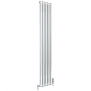 Henrad 2 Column Vertical Designer Radiator - White 1800 x 44