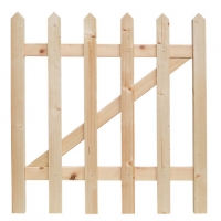 Wickes  Wickes Palisade Pointed Top Timber Gate Kit - 865 x 890 mm