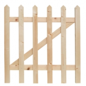 Wickes  Wickes Palisade Pointed Top Timber Gate Kit - 865 x 890 mm