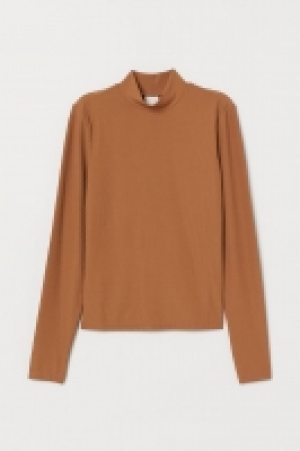 Ribbed polo-neck top £6.00