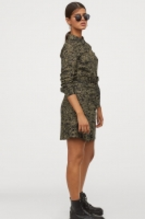 HM  Shirt dress with a tie belt