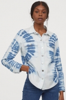 HM  Batik-patterned denim shirt