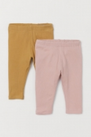 2-pack ribbed leggings £7.00