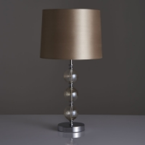 Wilko  Wilko Champagne Gold Glass Table Lamp