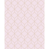 Wilko  Superfresco Easy Wallpaper Myrtle Geo Blush Pink