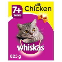 Wilko  Whiskas Senior Chicken Flavour Dry Cat Food 825g