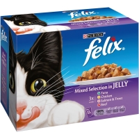 Wilko  Felix Mixed Selection in Jelly Cat Food 12 x 100g