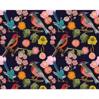 Wickes  ohpopsi Floral Birds Wall Mural - L 3m (W) x 2.4m (H)