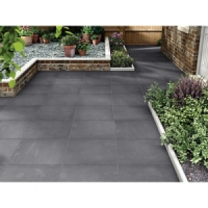 Marshalls Limestone Textured Black Multi Paving Slab 600 x 6 £14.20