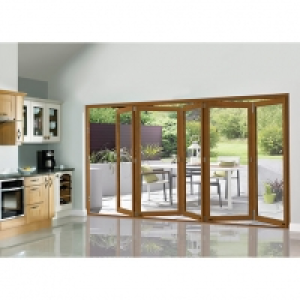 Wickes Eden Oak Veneer Folding Patio Doorset 12ft Wide Rever &pound;3,900.00