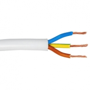 3 Core Heat Resistant Flexible Cable 0.75mm² 3093Y White 50m £27.00