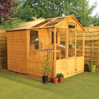 Wickes  Mercia 8 x 6 ft Traditional Apex Greenhouse Combi Shed