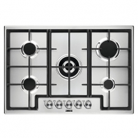 Wickes  Zanussi 75cm 5 Burner Gas Hob with Cast Iron Pan Supports St