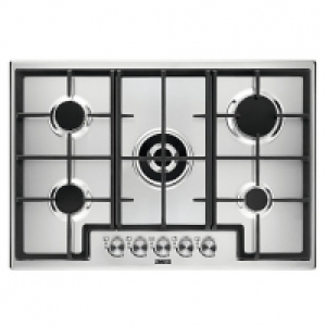 Wickes  Zanussi 75cm 5 Burner Gas Hob with Cast Iron Pan Supports St