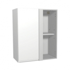 Wickes Madison White Gloss Handleless Corner Wall Unit - 600