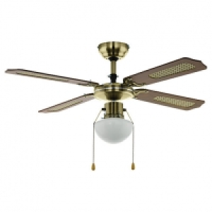 Wickes  Eglo Tiggano Aged Brass Ceiling Fan