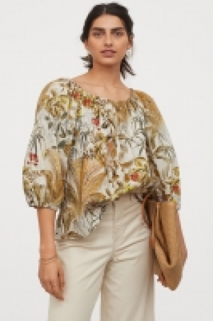 Puff-sleeved cotton blouse £8.00