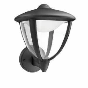 Wickes  Philips Robin Black Wall Lantern - 4.5W