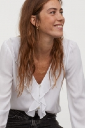Flounced V-neck blouse £10.00