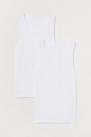 2-pack cotton vest tops £5.00