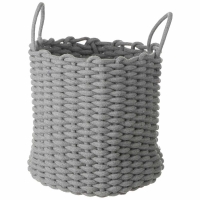 Wilko  Wilko Rope Storage Basket Round Grey