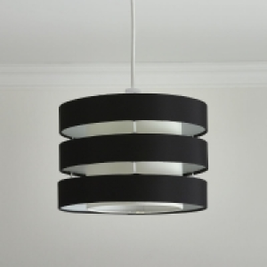 Wilko  Wilko Double Layer Black and White Light Shade