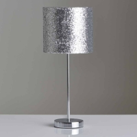 Wilko  Wilko Milan Silver Glitter Table Lamp