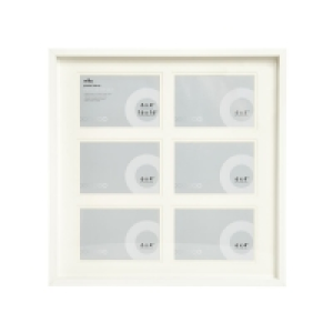 Wilko  Wilko 6 Multi Aperture White Photo Frame 16 x 16 Inch