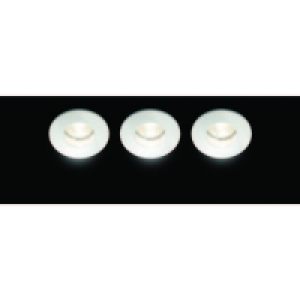 Fixed Shower Downlight White Pack of 3