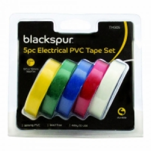 Blackspur Electrical PVC Tape Set 12mm x 6m