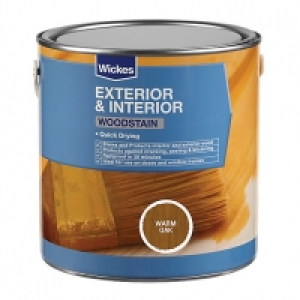 Wickes Quick Drying Woodstain - Warm Oak 750ml &pound;12.50